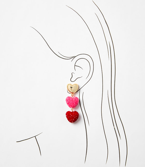 Ombre Heart Drop Earrings