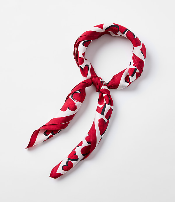 Heart Silk Square Scarf