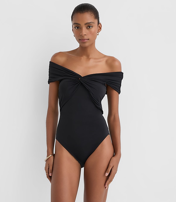 LOFT Beach Twist Over The Shoulder One Piece Swimsuit