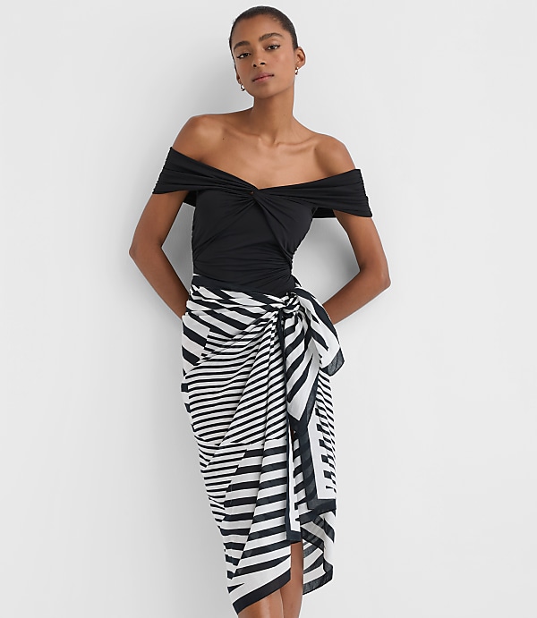 LOFT Beach Twist Over The Shoulder One Piece Swimsuit