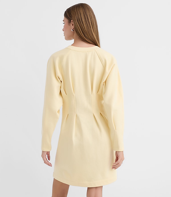 Pleated Terry Mini Dress