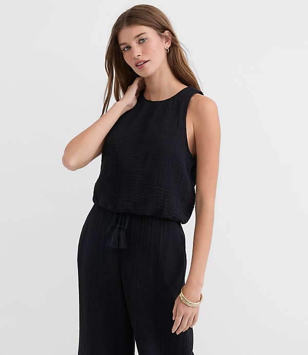 LOFT Beach Triple Cloth Bubble Tank Top