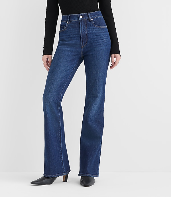 Rivete High Rise Slim Flare Jeans in Muse Wash