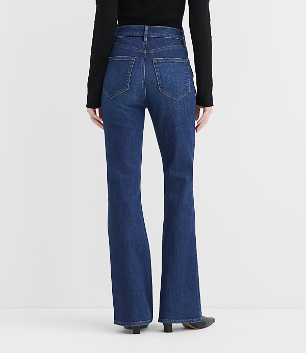 Rivete High Rise Slim Flare Jeans in Muse Wash