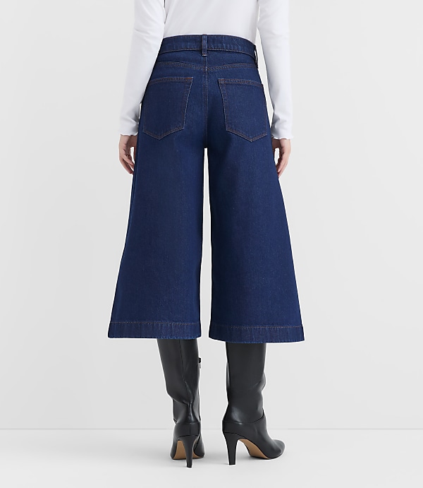Rivete High Rise Gaucho Jeans in Nova Wash