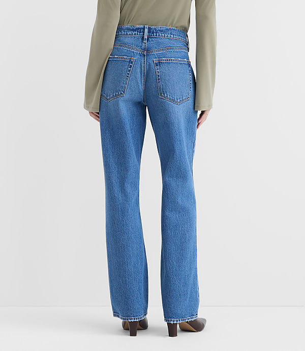 Rivete Mid Rise Relaxed Straight Jeans in Vintage Mid Wash