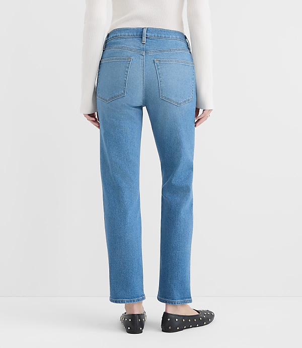 Rivete Curvy Mid Rise Slim Jeans in Vintage Mid Wash