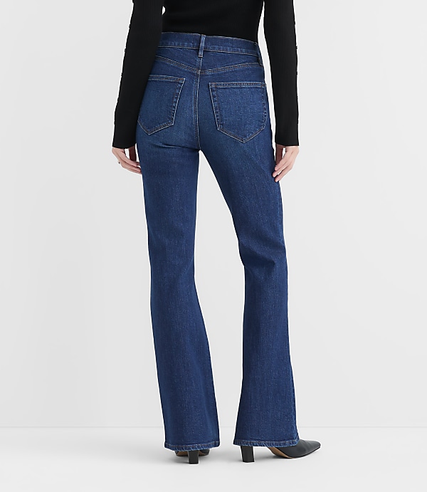Rivete Curvy High Rise Slim Flare Jeans in Muse Wash
