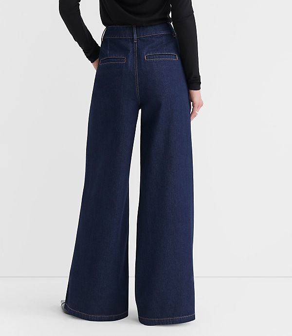 Curvy High Rise Trouser Jeans in Dark Rinse