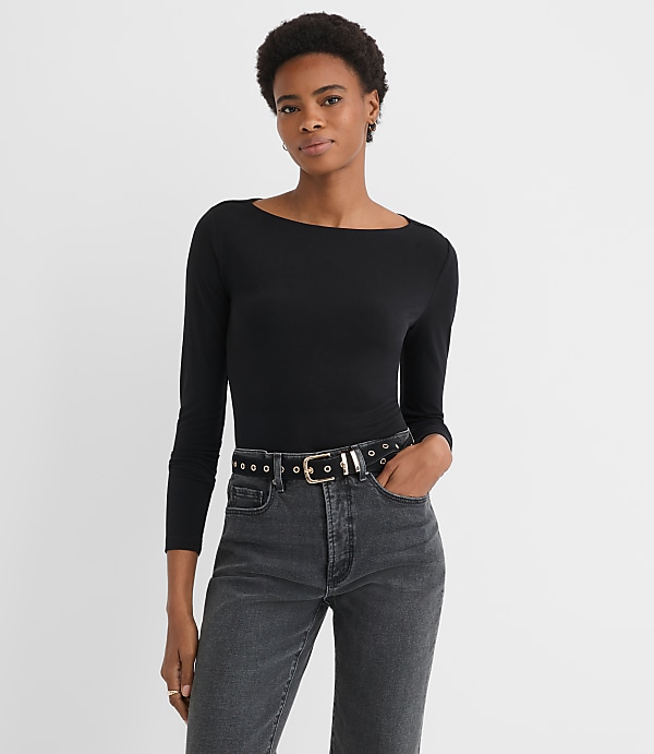 Crepe Jersey Draped Back Top