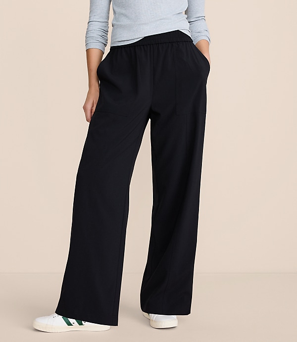 Lou & Grey Wanderweave Zip Wide Leg Pants