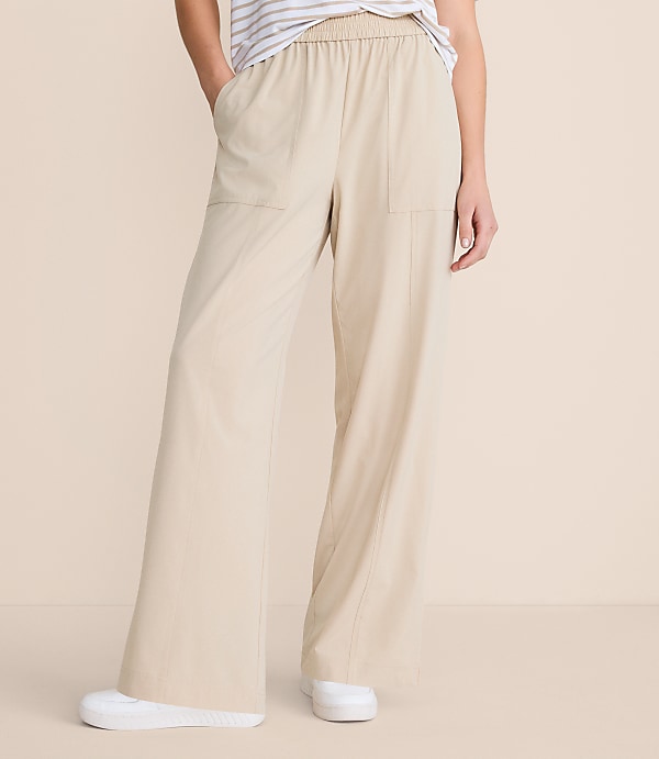 Lou & Grey Wanderweave Zip Wide Leg Pants