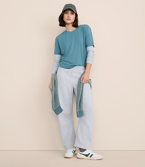 Lou & Grey Heathered Elite Fleece Barrel Pants