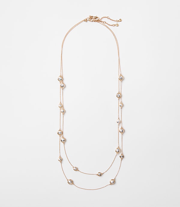 Mixed Metal Circle Station Necklace Set