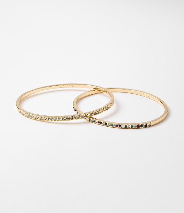 Pave Bangle Bracelet Set