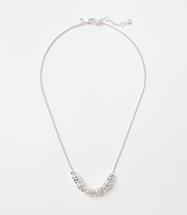 Sparkle Spliced Pull Tie Necklace