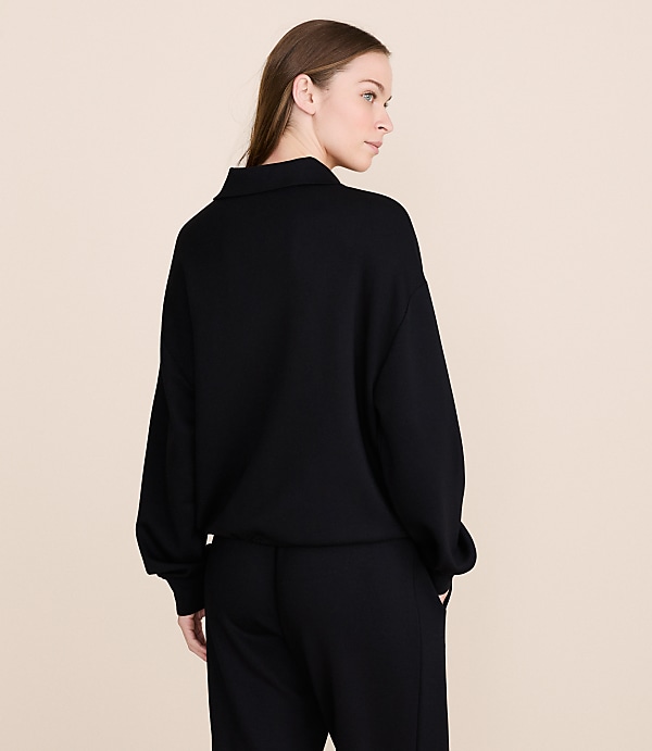 Lou & Grey Cinched Scubasoft Half Zip Top