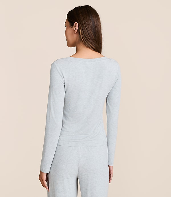 Lou & Grey Heathered Softened Modal Scoop Neck Pajama Tee