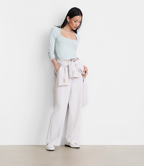 LOFT Versa 360 Knit Square Neck Top