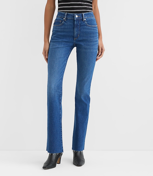 Rivete Mid Rise Boot Jeans in Vintage Dark Wash