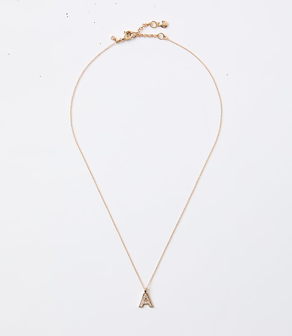 Pave Initial Necklace
