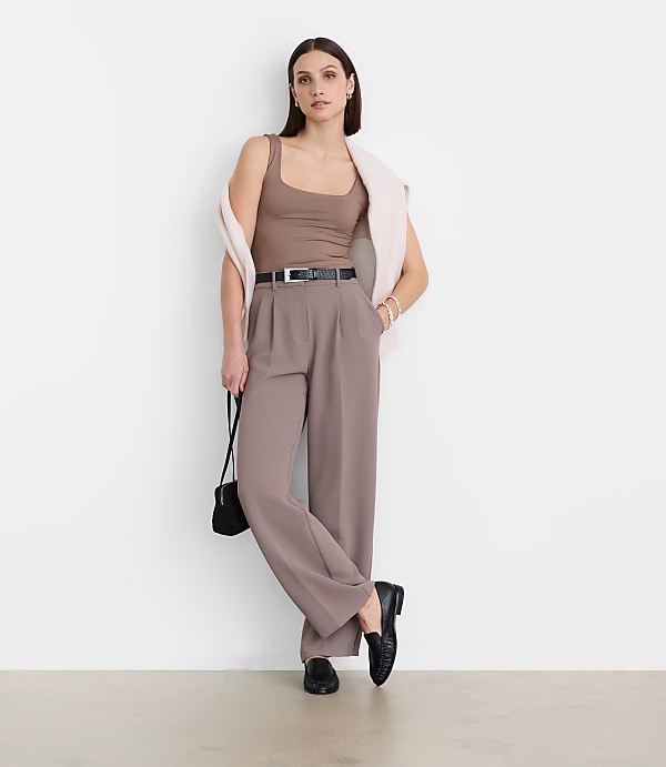 LOFT Versa 360 Knit Square Neck Tank Top