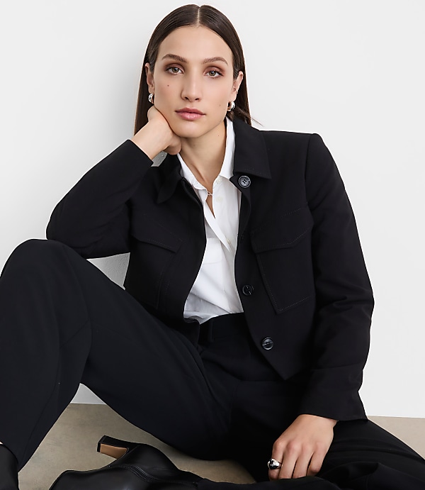 LOFT Versa Seasonless Stretch Patch Pocket Jacket
