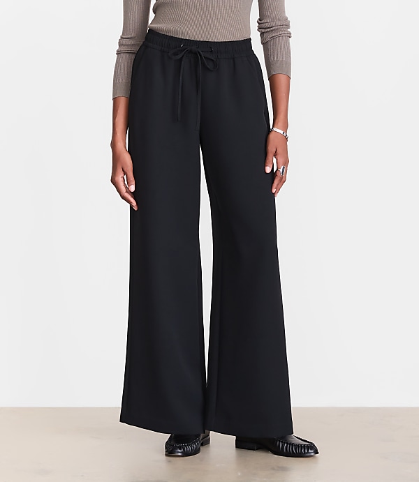 LOFT Versa Crepe Drape Drawstring Pants