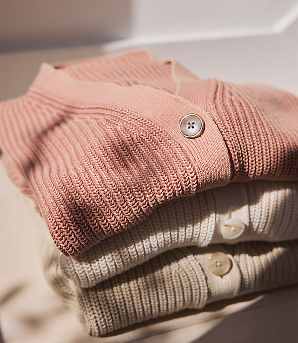 Haven Well Within Organic Cotton Shaker Stitch Cardigan