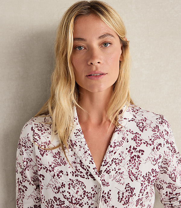 Haven Well Within Organic Cotton Jersey Blushing Blooms Pajama Shirt