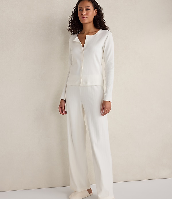 Haven Well Within Organic Cotton Pointelle Cardigan