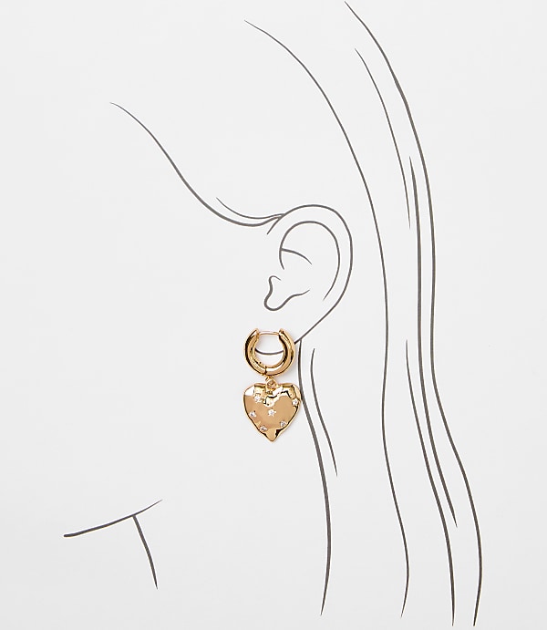 Sparkle Star Heart Drop Earrings