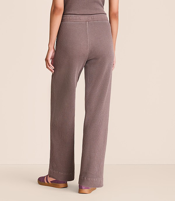 Lou & Grey Garment Dyed Waffle Wide Leg Pants