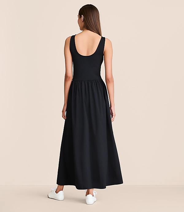 Lou & Grey Wanderweave Mixed Media Maxi Pocket Dress