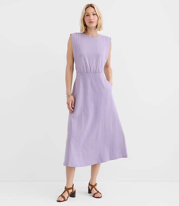 Side Paneled Midi Pocket Dress