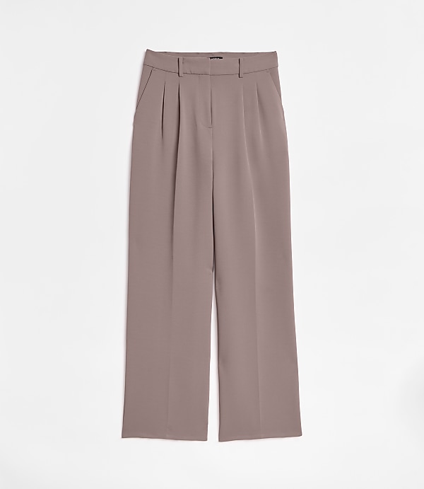 LOFT Versa Crepe Drape Pleated Relaxed Straight Pants