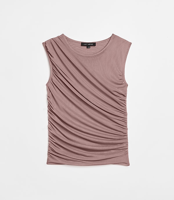 LOFT Versa Mesh Ruched Tank Top