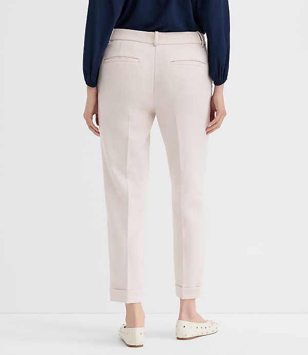 Petite Curvy Cuffed Riviera Slim Pants in Melange