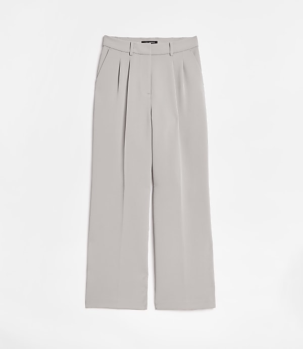 LOFT Versa Crepe Drape Pleated Relaxed Straight Pants
