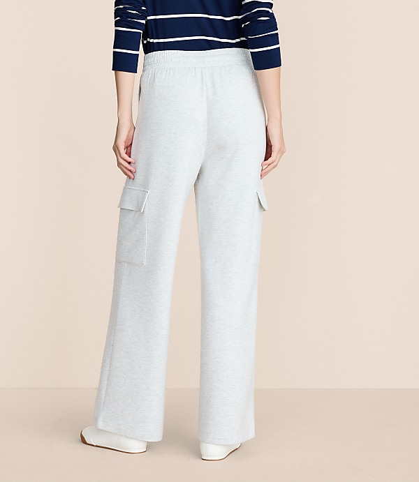 Petite Lou & Grey Heathered Scubasoft Straight Leg Cargo Pants
