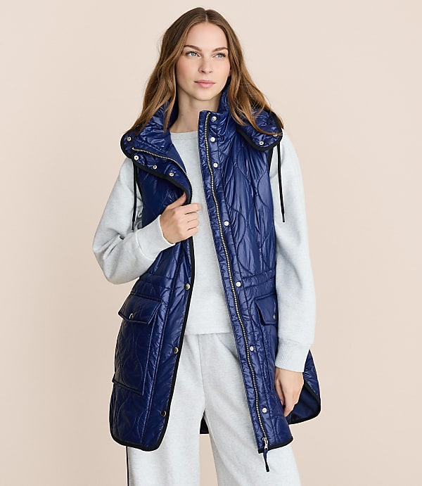 Petite Lou & Grey Quilted Hooded Puffer Vest