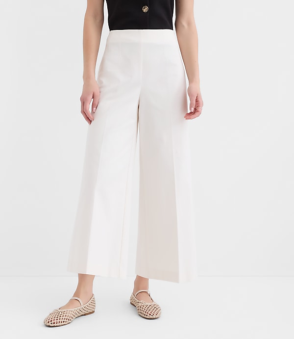 Darted Side Zip Culottes