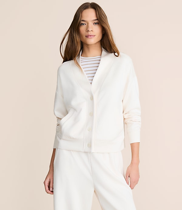 Lou & Grey Scubasoft V-Neck Pocket Cardigan
