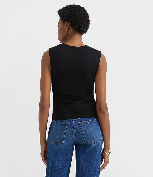 Ruched Square Neck Top