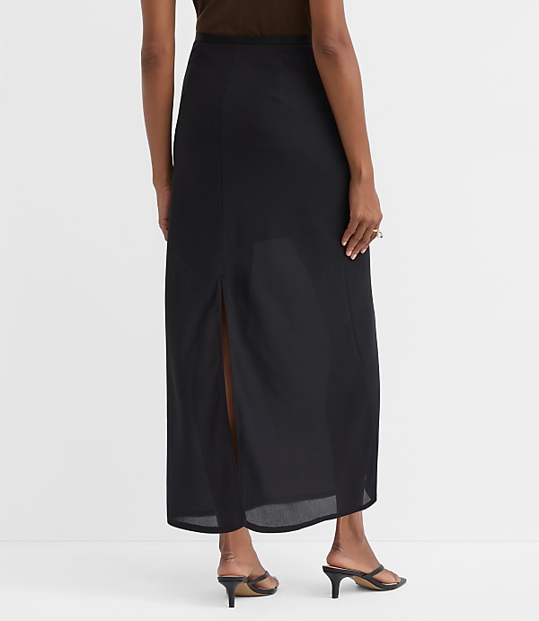 Sheer Overlay Maxi Skirt