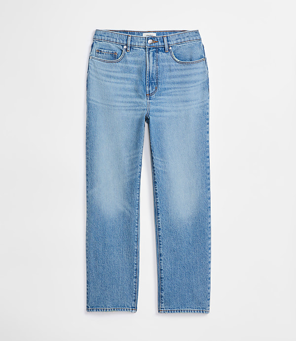 Rivete Curvy High Rise Straight Jeans in Aura Wash