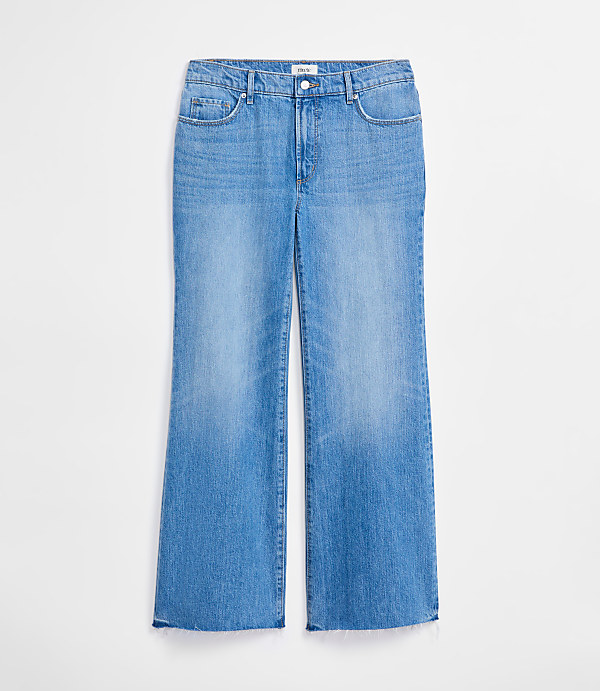 Rivete Curvy Fresh Cut Mid Rise Loose Flare Jeans in Light Wash
