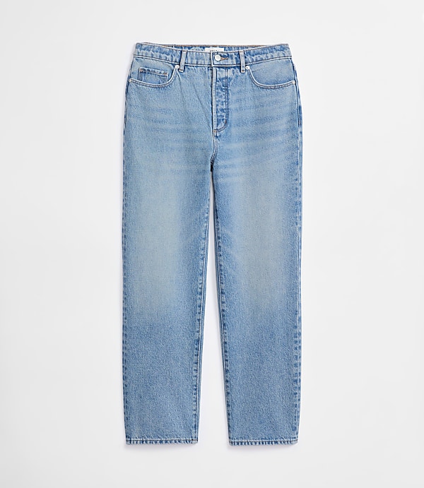 Rivete Curvy High Rise Straight Jeans in Vintage Mid Wash