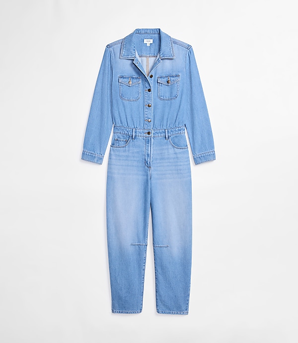Rivete Denim Jumpsuit in Light Wash