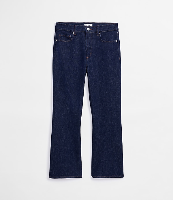 Rivete High Rise Kick Crop Jeans in Nova Wash